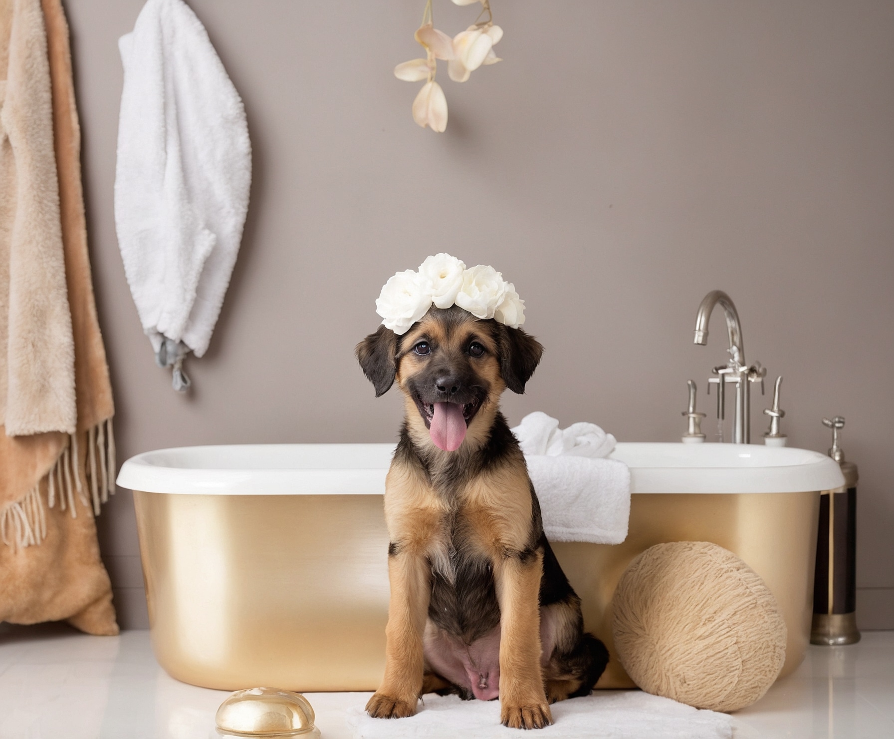 Estilo innovador y baño de ozono para perros.